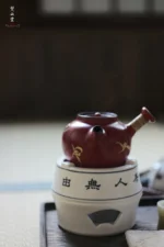 Hawthorn Red Rock Clay Golden Orchid Pearl Round Small Teapot - Image 5