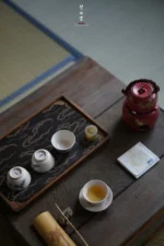 Hawthorn Red Rock Clay Golden Pine Waist-line Apple Teapot - Image 7