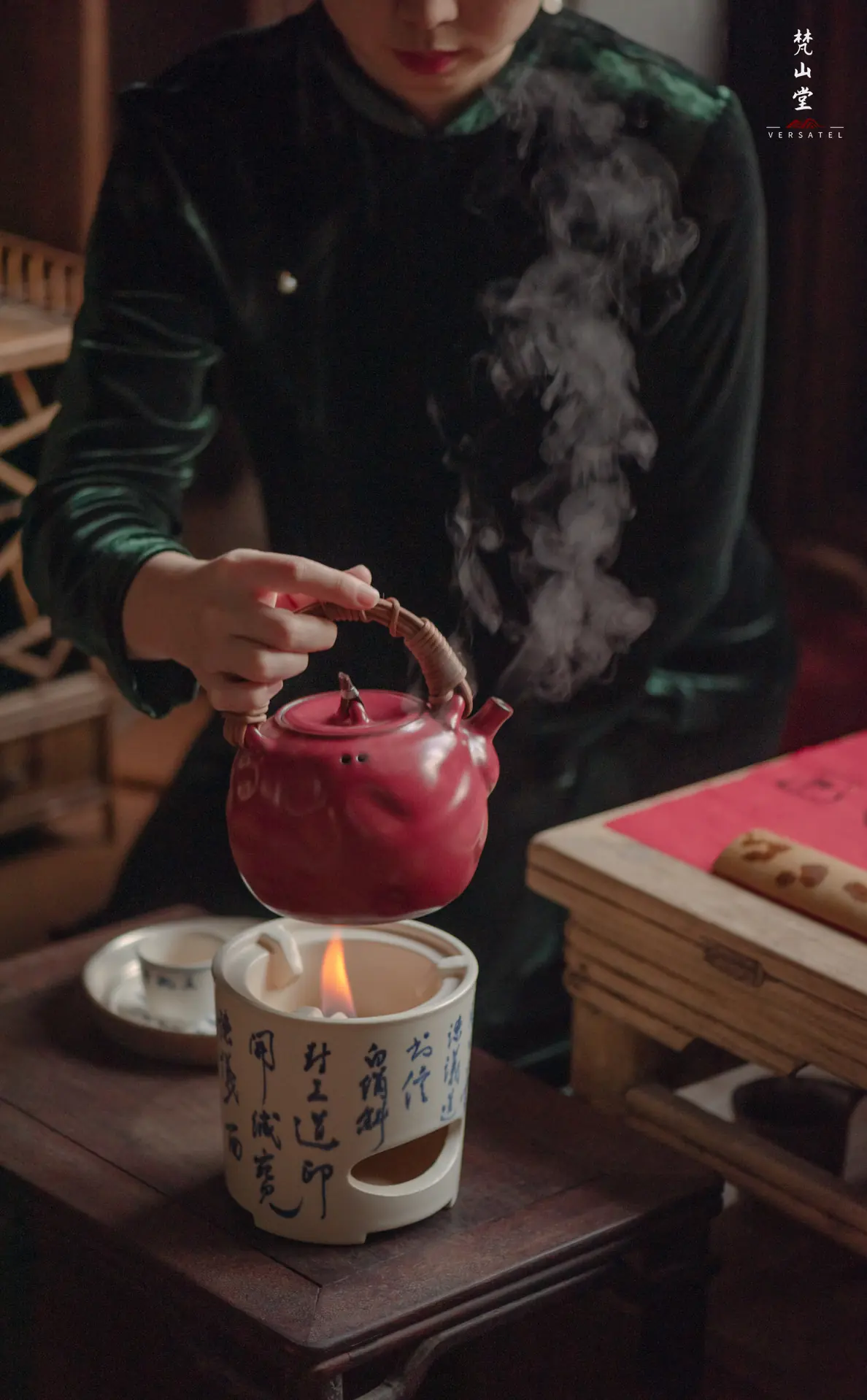 Hawthorn Red Rock Clay Listening Cloud Teapot - Image 4