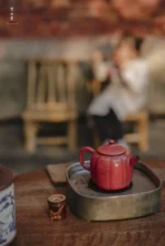 Hawthorn Red Rock Clay Melon Ribbed Small Teapot