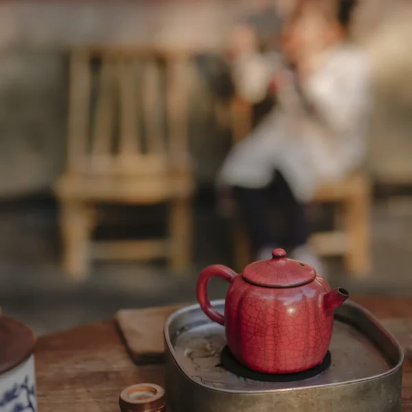 Hawthorn Red Rock Clay Melon Ribbed Small Teapot