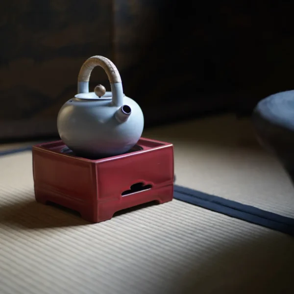 Hawthorn Red Rock Clay Ming Style Square Electric Ceramic Stove