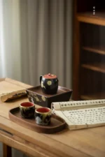 Moon Gazing Golden Pine Square Teapot Stand - Image 5