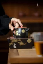 Moon Gazing Golden Pine Square Teapot Stand - Image 7