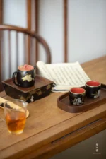 Moon Gazing Golden Pine Square Teapot Stand - Image 8