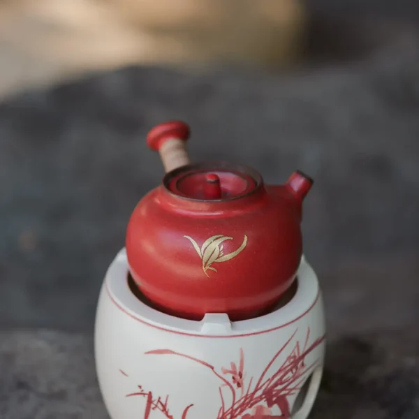 Red Orchid Round Belly Alcohol Stove