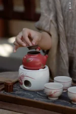 Red Orchid Round Belly Alcohol Stove - Image 3