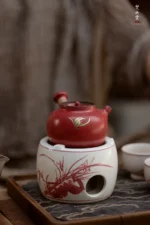 Red Orchid Round Belly Alcohol Stove - Image 4