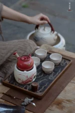 Red Orchid Round Belly Alcohol Stove - Image 5