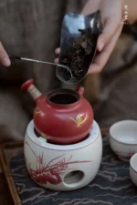 Red Orchid Round Belly Alcohol Stove - Image 6