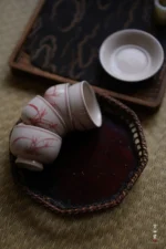 Red Orchid Small Golden Bell Cup (Set of 4 Cups)