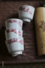 Red Pine Straight Horse-hoof Cup (Set of 4 Cups)