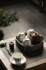 Seven Bowls Tea Poem Cup (Set of 4 Cups) - Image 4