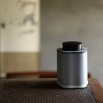 Soda Glaze Aged Rock Clay Begonia Tea Caddy