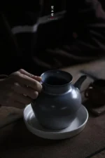 Soda Glaze Aged Rock Clay Fortune Water Pitcher - Image 5