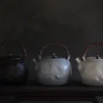 Soda Glaze Aged Rock Clay Listening Cloud Teapot