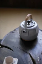 Soda Glaze Aged Rock Clay Octagonal Teapot