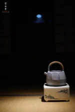 Soda Glaze Aged Rock Clay Octagonal Teapot - Image 2