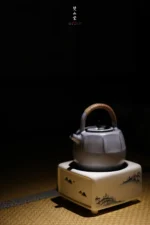 Soda Glaze Aged Rock Clay Octagonal Teapot - Image 3