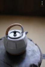 Soda Glaze Aged Rock Clay Octagonal Teapot - Image 7