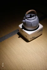 Soda Glaze Aged Rock Clay Octagonal Teapot - Image 8