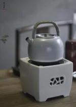 Soda Glaze Aged Rock Clay Singing Spring Teapot - Image 6