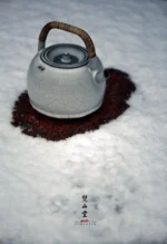 Soda Glaze Aged Rock Clay Singing Spring Teapot - Image 7