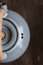 Soda Glaze Aged Rock Clay Yurong Teapot - Image 6