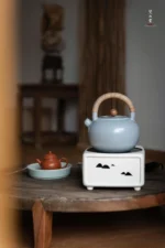 Soda Glaze Aged Rock Clay Yurong Teapot - Image 9