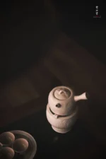 Soda Glaze Bamboo Leaf Lid Side-handle Teapot - Image 2