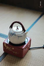 Soda Glaze Bamboo Leaf Waist-line Teapot