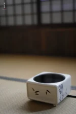 Soda Glaze Blue and White Bamboo Leaf Square Electric Ceramic Stove