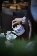 Soda Glaze Blue and White Dragon Wenqu Teapot - Image 4