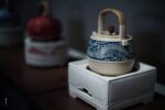 Soda Glaze Blue and White Dragon Wenqu Teapot - Image 5