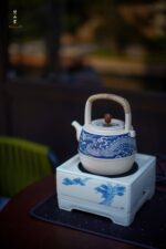 Soda Glaze Blue and White Dragon Wenqu Teapot - Image 7