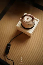 Soda Glaze Blue and White Pine Ming Style Square Electric Ceramic Stove - Image 8