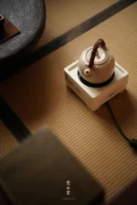 Soda Glaze Blue and White Pine Ming Style Square Electric Ceramic Stove - Image 10