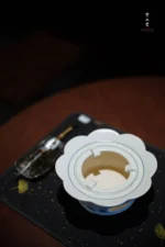 Soda Glaze Blue and White Poetry Flower Mouth Alcohol Stove - Image 2