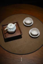 Soda Glaze Blue and White Poetry Hand-kneaded 10 Teapot - Image 4