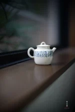 Soda Glaze Blue and White Poetry Hand-kneaded 8 Teapot