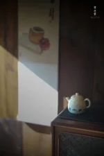 Soda Glaze Blue and White Poetry Hand-kneaded 9 Teapot - Image 2