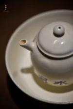 Soda Glaze Blue and White Poetry Hand-kneaded 9 Teapot - Image 3