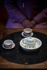 Soda Glaze Blue and White Poetry Hand-kneaded 9 Teapot - Image 5