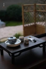 Soda Glaze Hand-made Flat Teapot Stand - Image 10