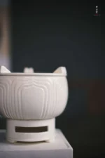 Soda Glaze Lotus Carving Split Carbon - Image 4