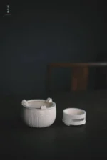 Soda Glaze Lotus Carving Split Carbon - Image 6