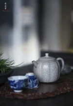 Soda Glaze Melon Ribbed Small Teapot - Image 10