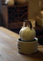 Soda Glaze Melon Ribbed Teapot （ Small ） - Image 7