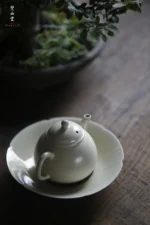 Soda Glaze Pear-shaped Small Teapot - Image 3
