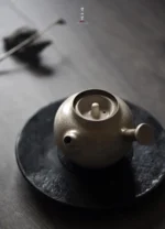 Soda Glaze Pearl Round Side-handle Teapot - Image 7